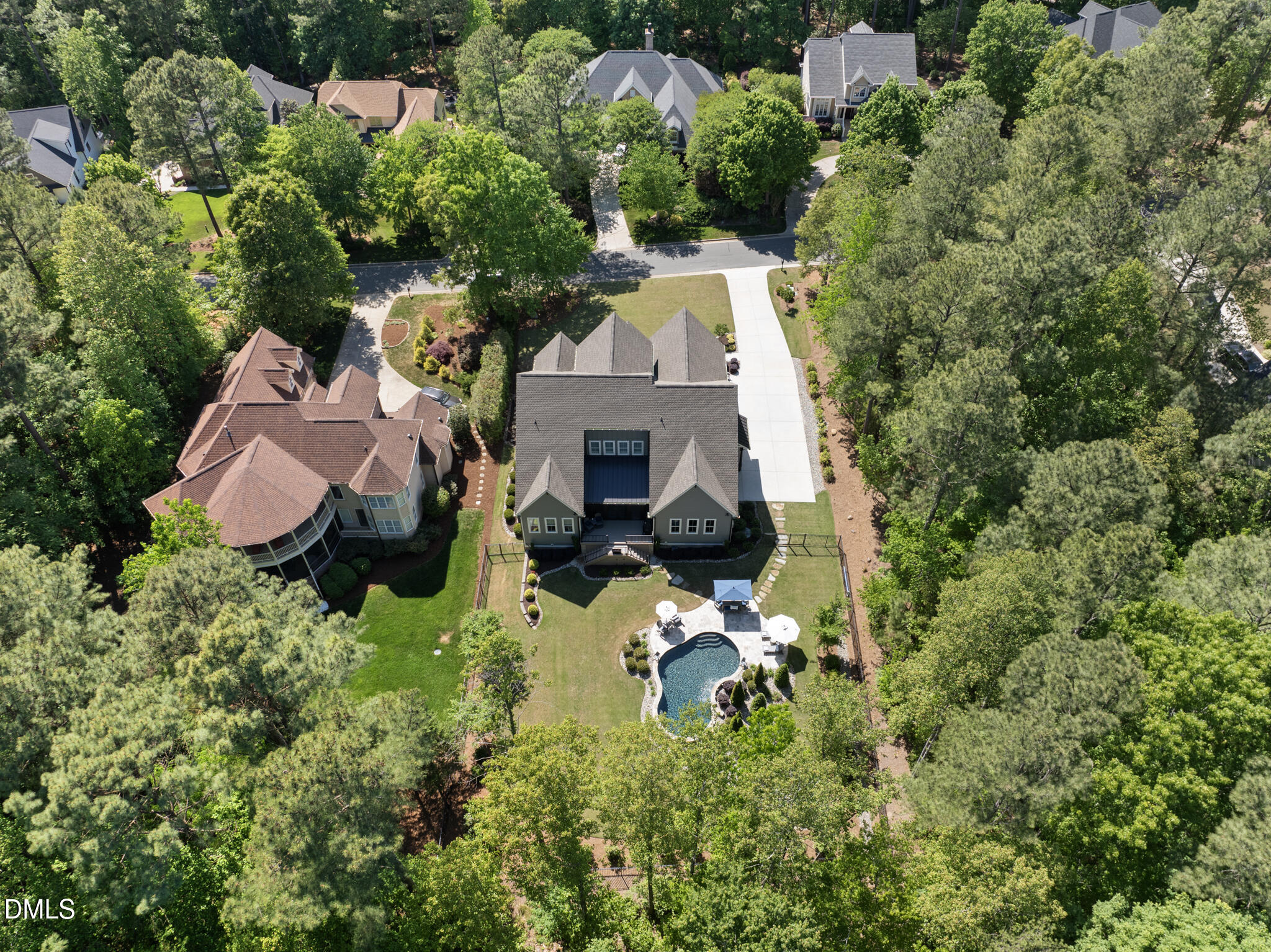 67 Nuthatch Pittsboro, NC 27312 - Photo 6 of 50 an aerial view of a house with yard swimming pool and outdoor seating