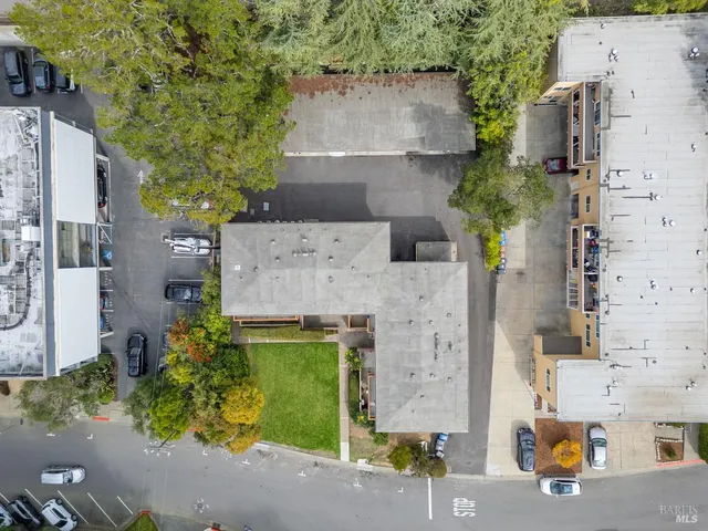 an aerial view of multiple house