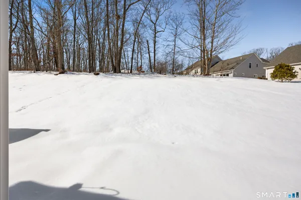a street view covered with snow
