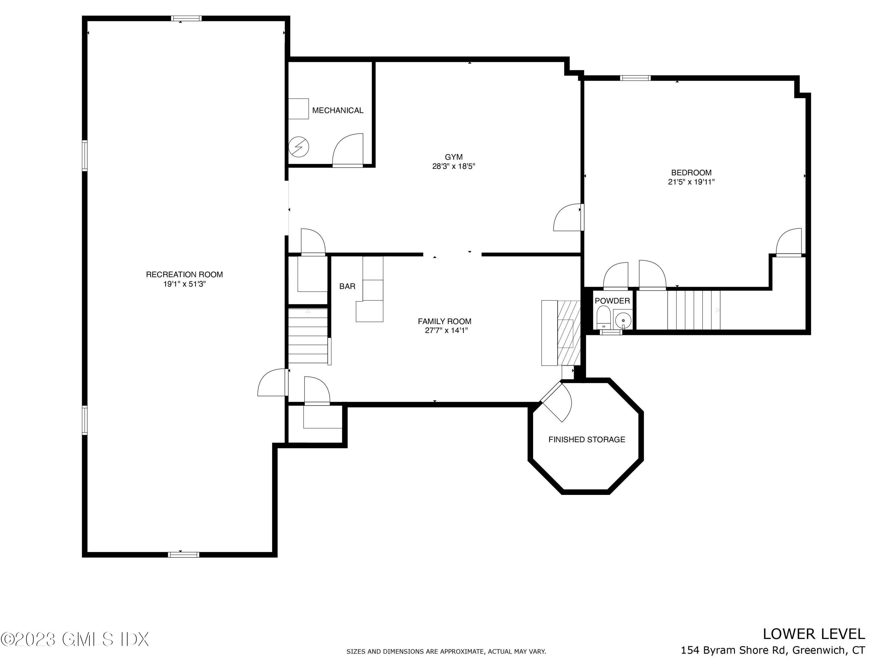 154 Byram Shore Road Greenwich, CT 06830 - Photo 30 of 34 Finished Lower Level