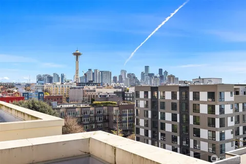 a city view from the balcony
