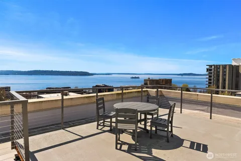 a view of a terrace with chairs