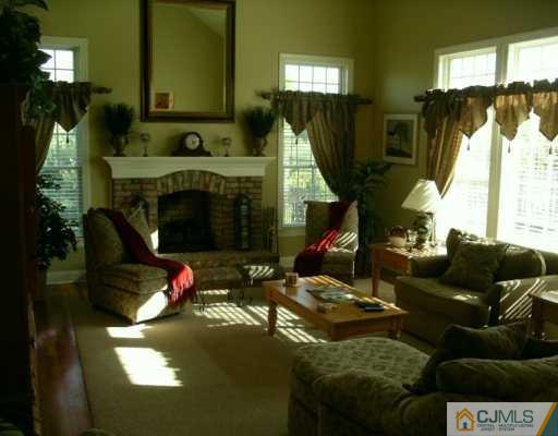 54 Springhill Road Skillman, NJ 08558 - Photo 3 of 5 a living room with furniture and a fireplace