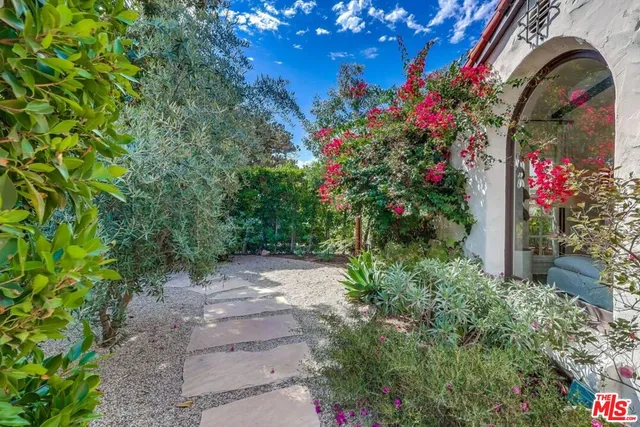 a view of a street with a trees