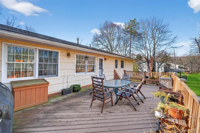 a view of a house with sitting area