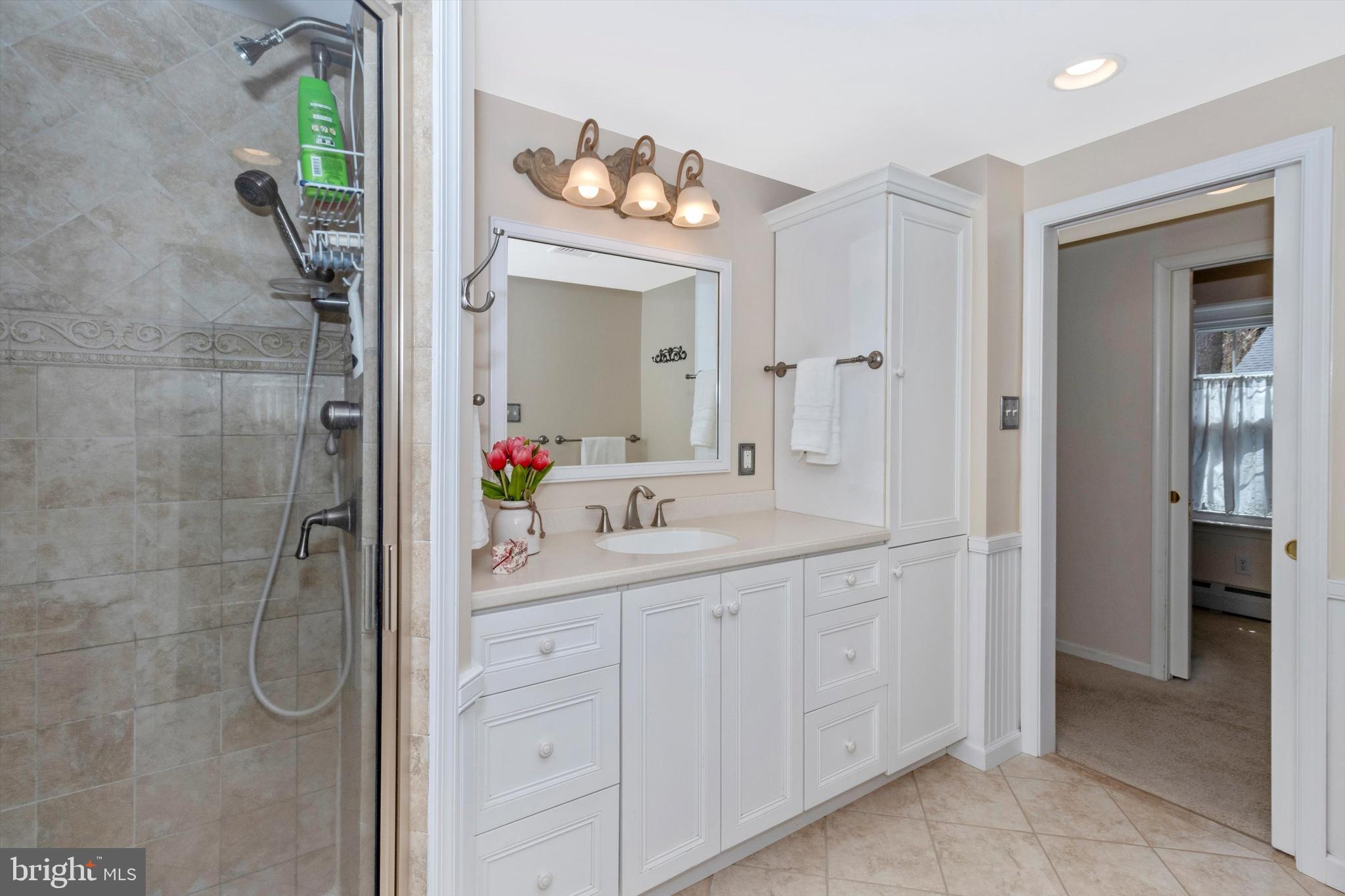 622 Bair Road Berwyn, PA 19312 - Photo 28 of 44 Primary Bath with Pocket Doors