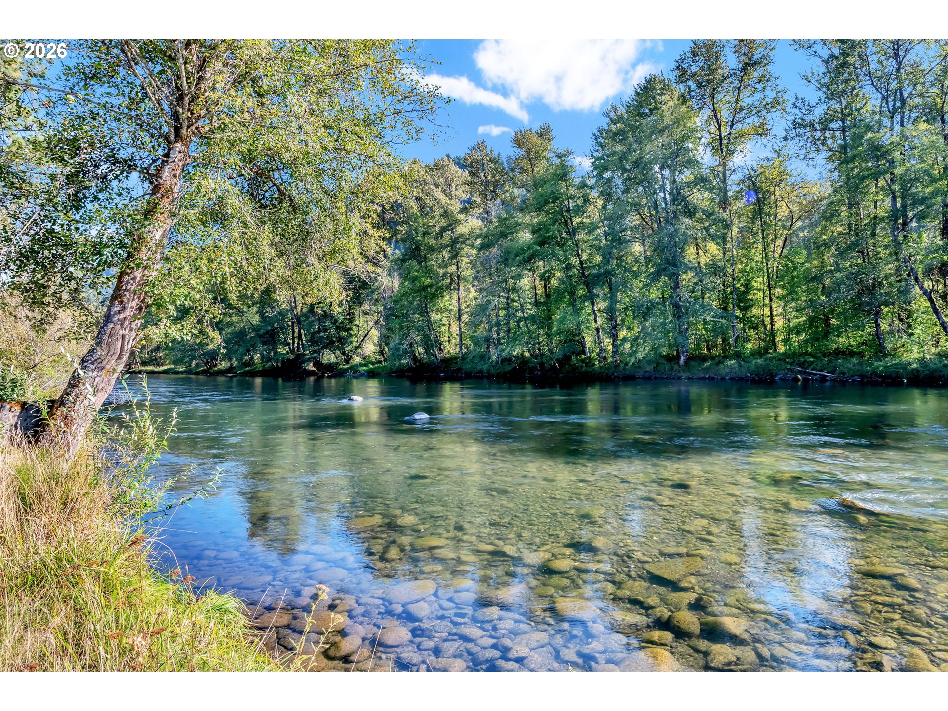 47576 Riverview Street Oakridge, OR 97463 - Photo 45 of 48 a view of a lake in between two of trees