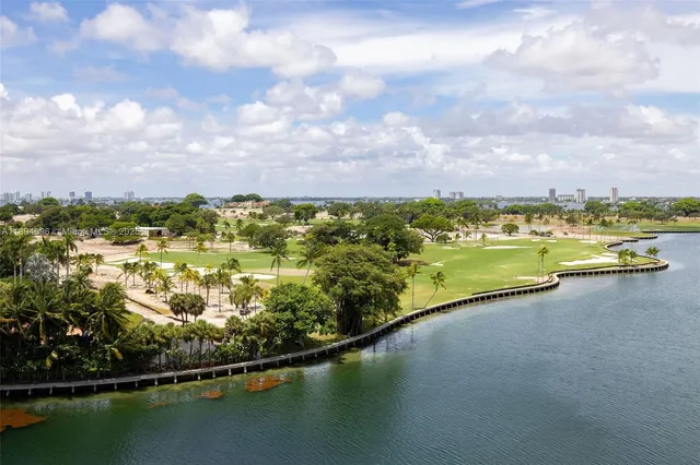 a view of a city with an ocean