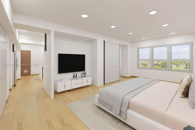 a view of a room with window