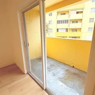 a view of a large window