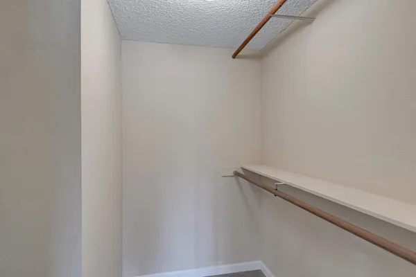 a close up view of racks on the wall