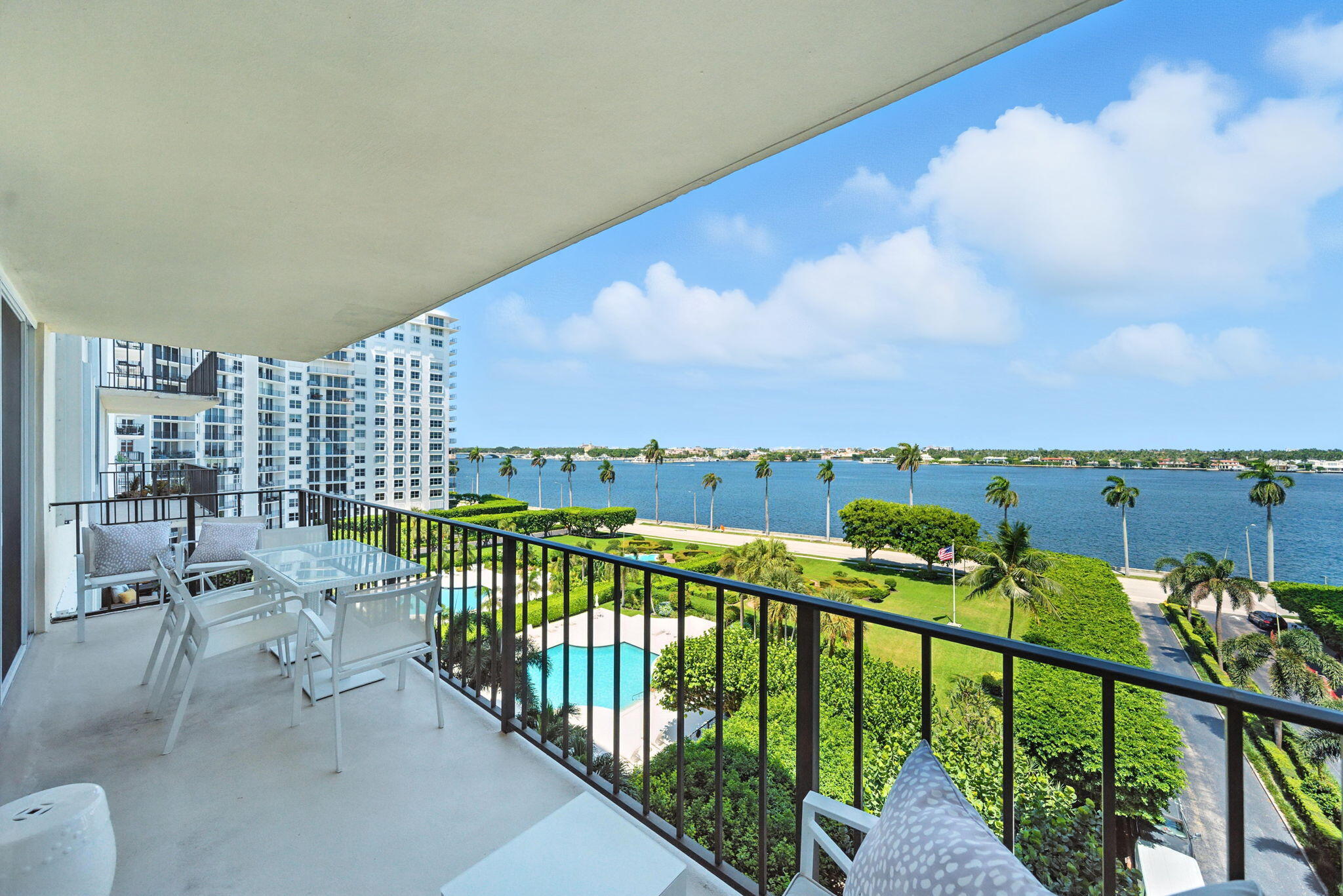 1801 South Flagler Drive, Unit 709 West Palm Beach, FL 33401 - Photo 2 of 39 a view of a balcony with an ocean view