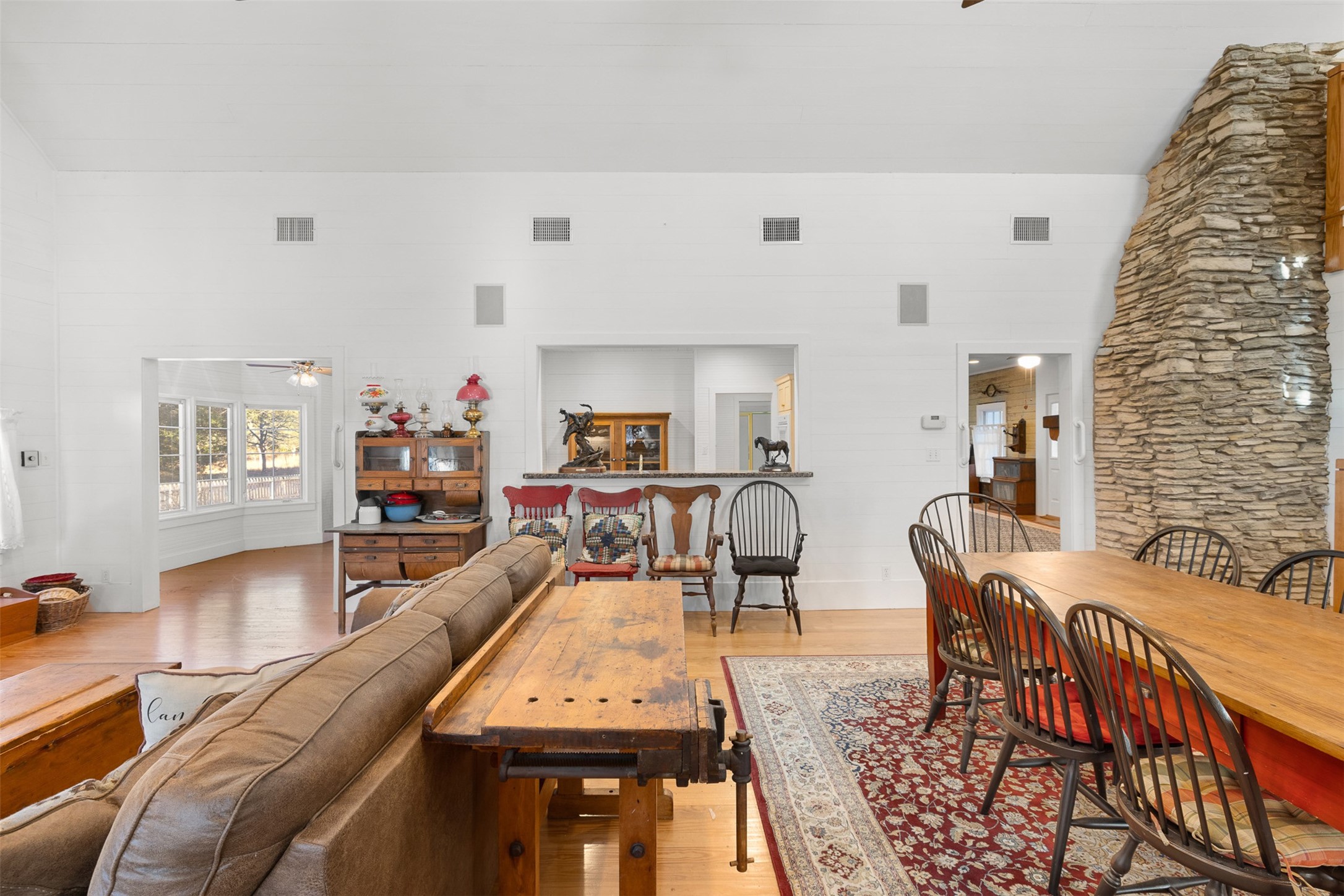 2998 Highway 237 Round Top, TX 78954 - Photo 18 of 43 a dining room with furniture and wooden floor