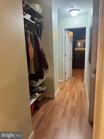 a view of a walk in closet