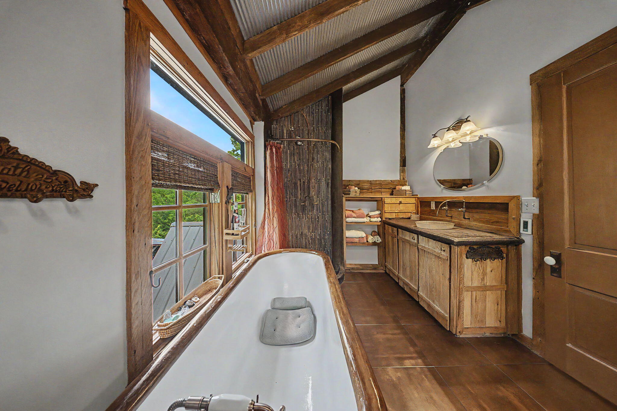 9766 Sullivan Road Union, KY 41091 - Photo 19 of 50 Primary bathroom has HEATED tile floors, 6 ft clawfoot tub, and tiled shower.