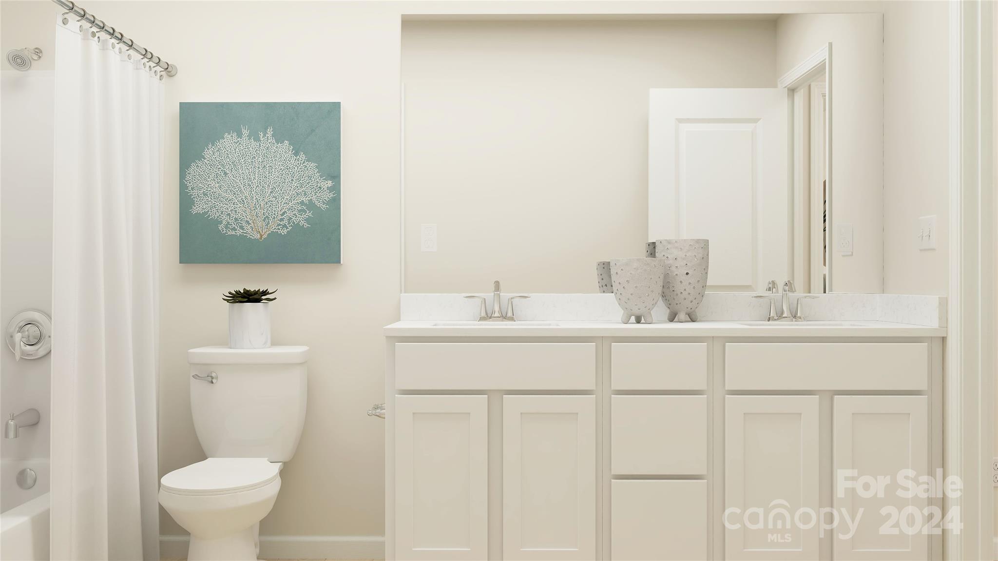 650 Mile Crk Road, Unit 19 Edgemoor, SC 29712 - Photo 15 of 23 a bathroom with a sink a toilet and mirror