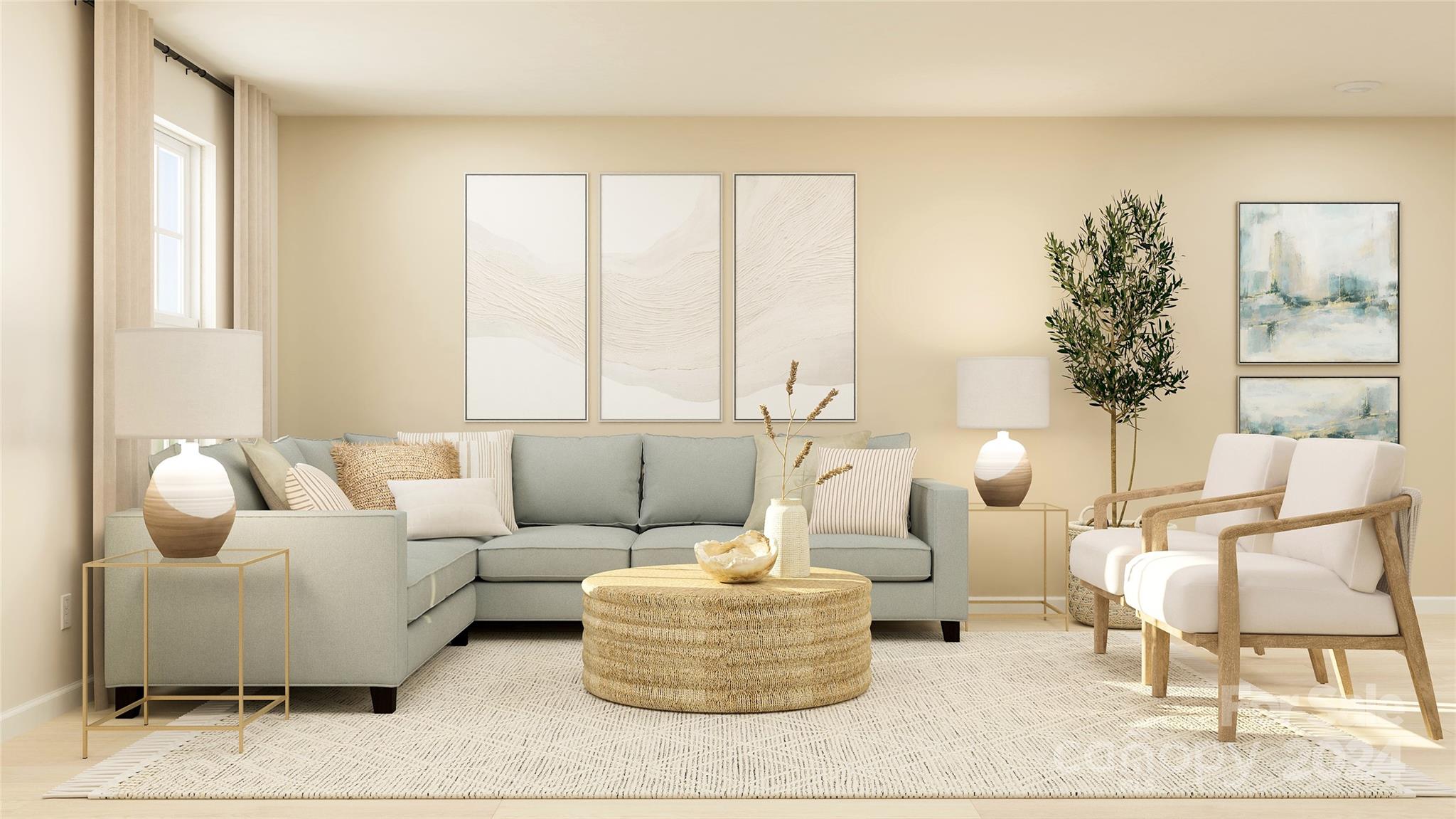 650 Mile Crk Road, Unit 19 Edgemoor, SC 29712 - Photo 3 of 23 a living room with furniture and a large window