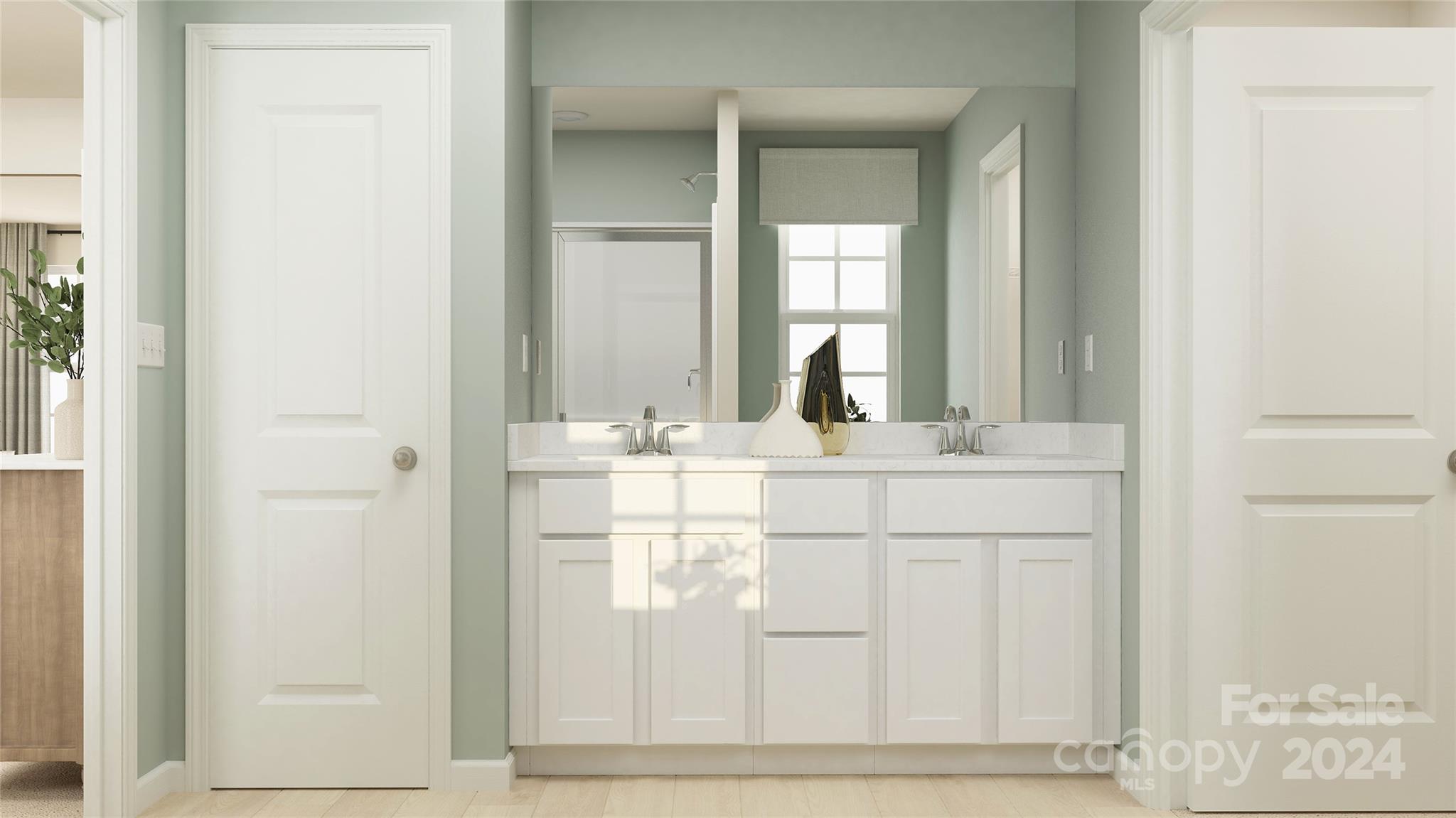 650 Mile Crk Road, Unit 19 Edgemoor, SC 29712 - Photo 9 of 23 a bathroom with a sink and a mirror