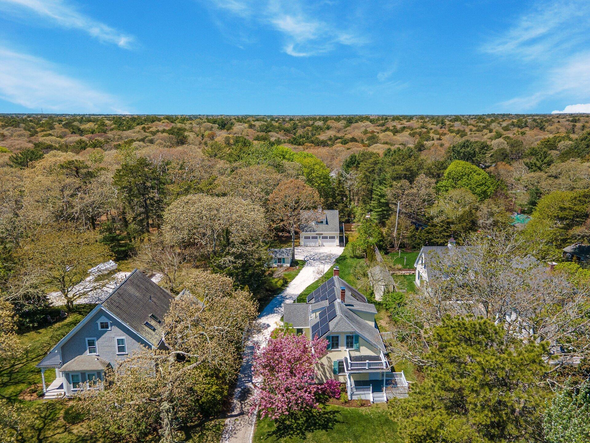 1089 Main Street Cotuit, MA 02635 - Photo 35 of 41 an aerial view of a house with a yard
