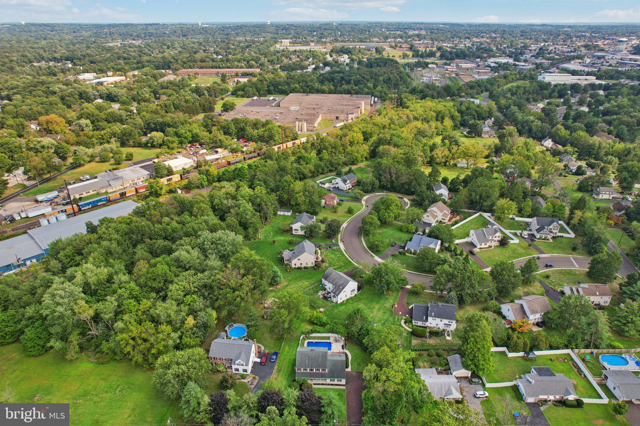 821 West Orvilla Road Hatfield, PA 19440 - Photo 54 of 64 an aerial view of residential houses with outdoor space and trees