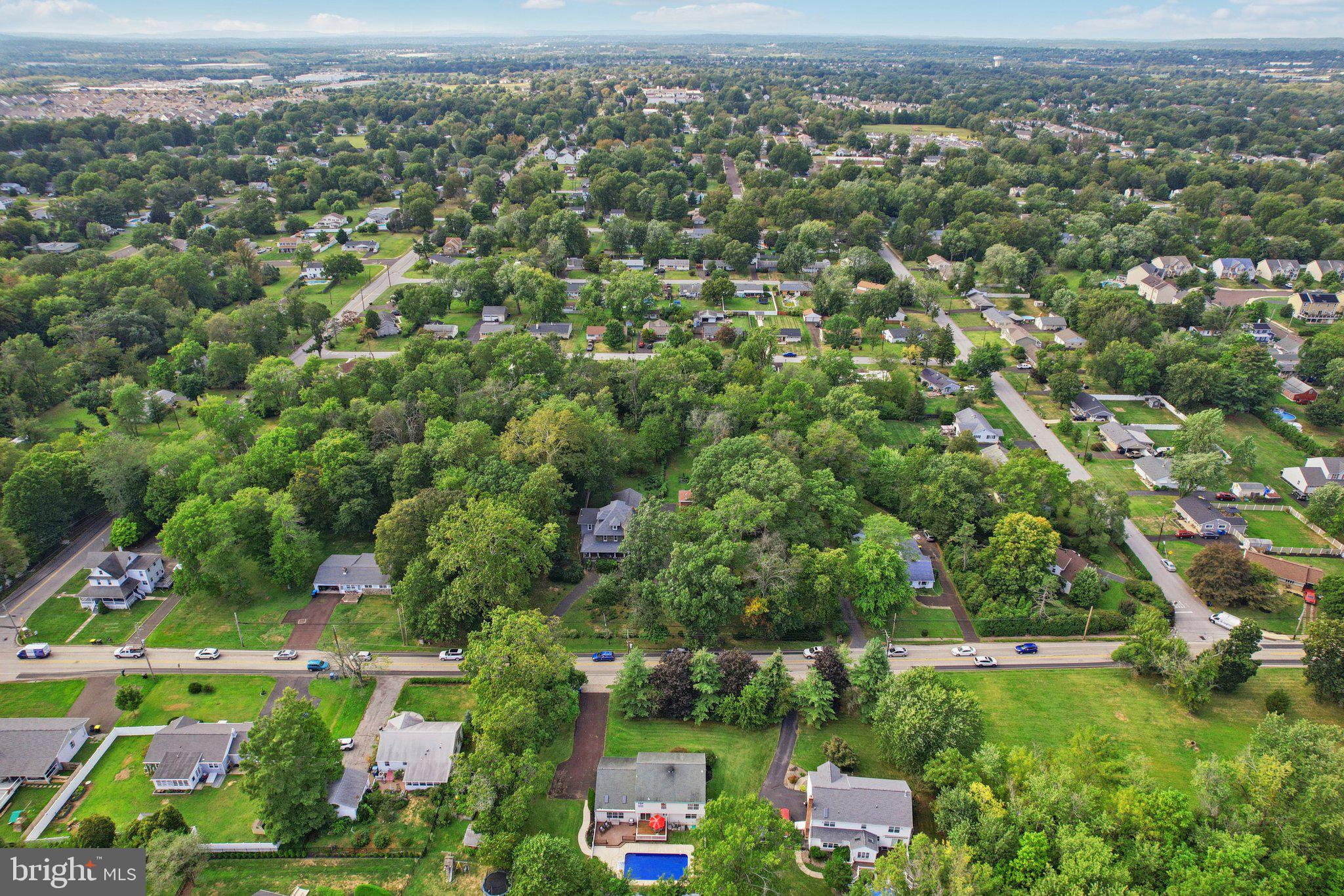 821 West Orvilla Road Hatfield, PA 19440 - Photo 63 of 64 an aerial view of residential houses with outdoor space and trees