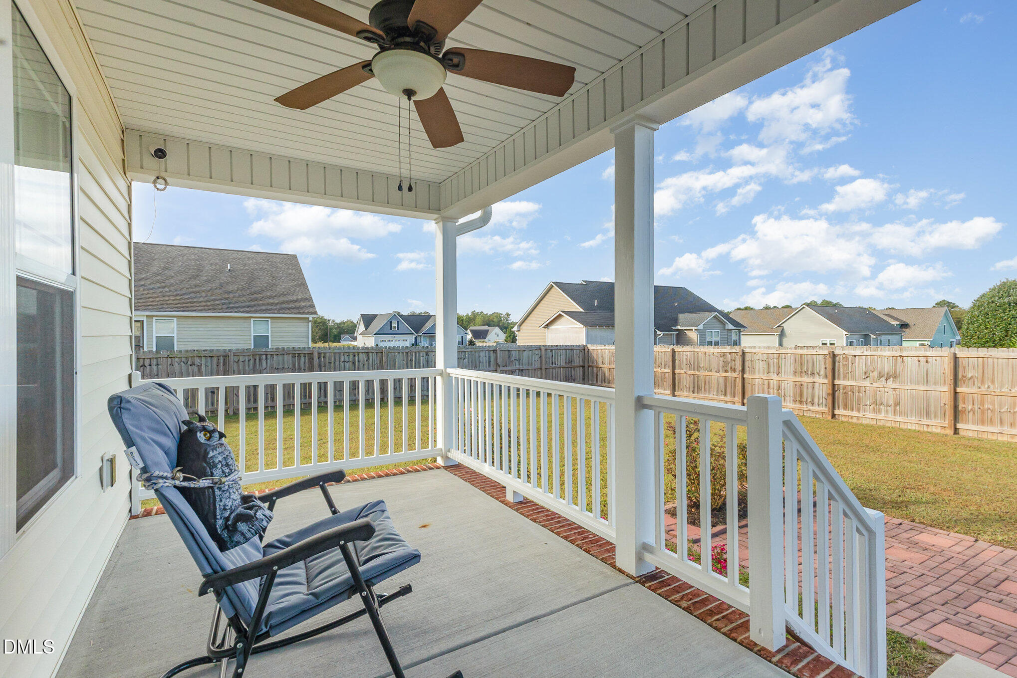 146 Wheat Drive Angier, NC 27501 - Photo 30 of 46 a view of a balcony with furniture