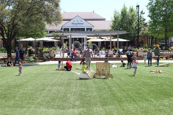 a view of swimming pool and outdoor seating