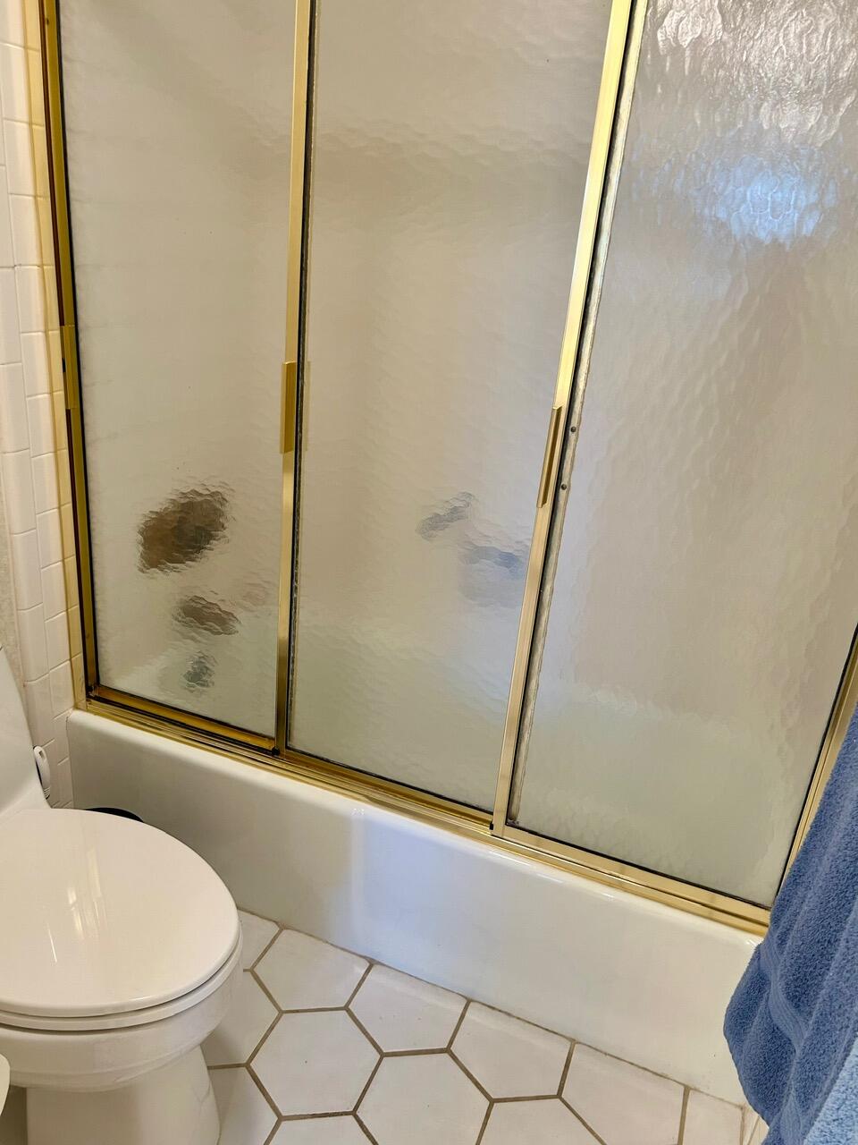 1 Southeast Turtle Creek Drive, Unit B Jupiter, FL 33469 - Photo 17 of 31 a bathroom with a toilet and a shower