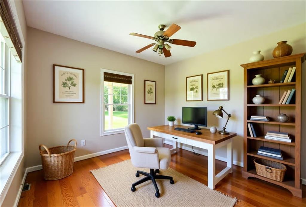 387 George Lane Seward, PA 15954 - Photo 12 of 45 a workspace with wooden floor and a window