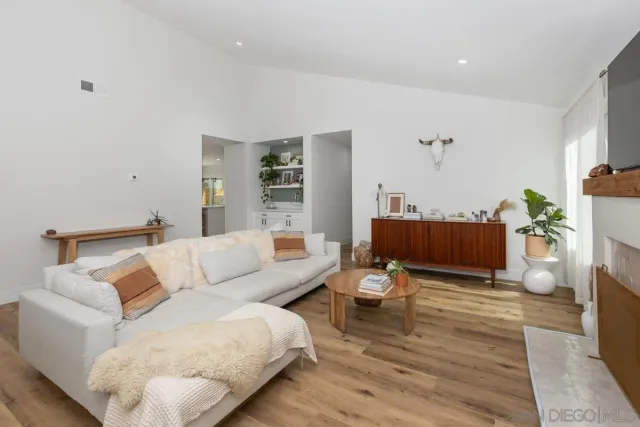 a living room with furniture and a couch