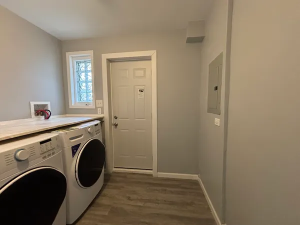 a view of storage and utility room