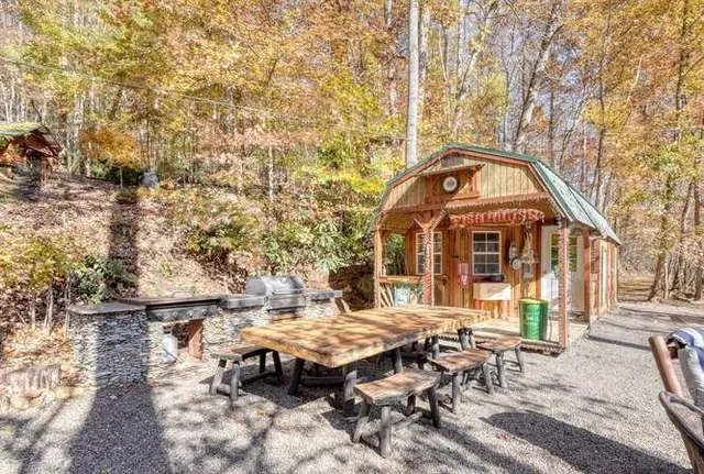 a view of swimming pool with an outdoor space