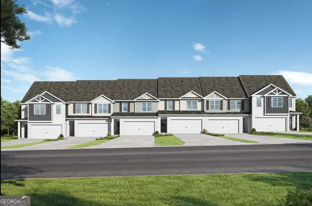 a white house with a outdoor space