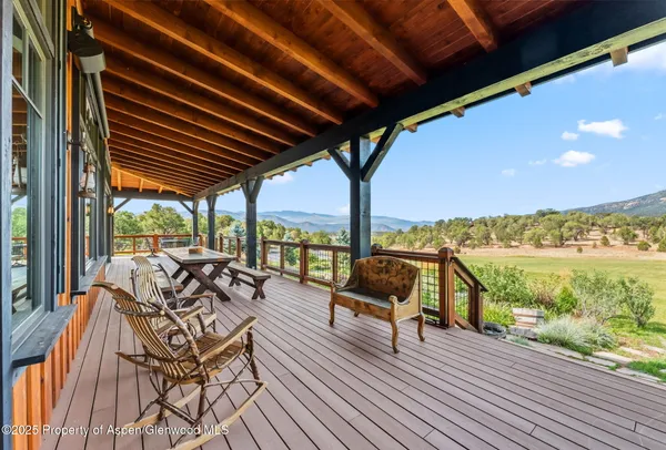 a view of outdoor space with seating area