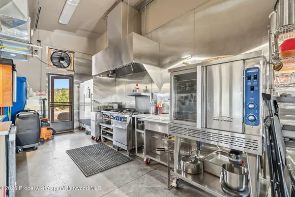a kitchen with lots of counter top space