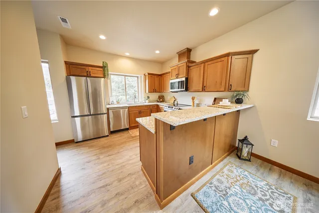 a view of a street with houses