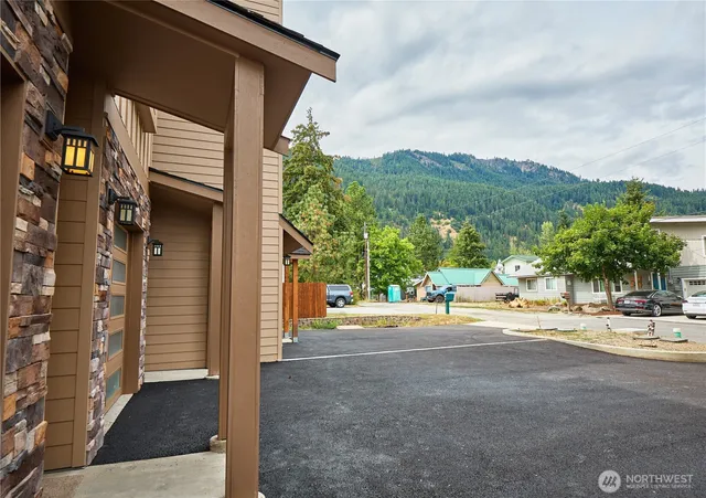 a view of a room that has a window in it