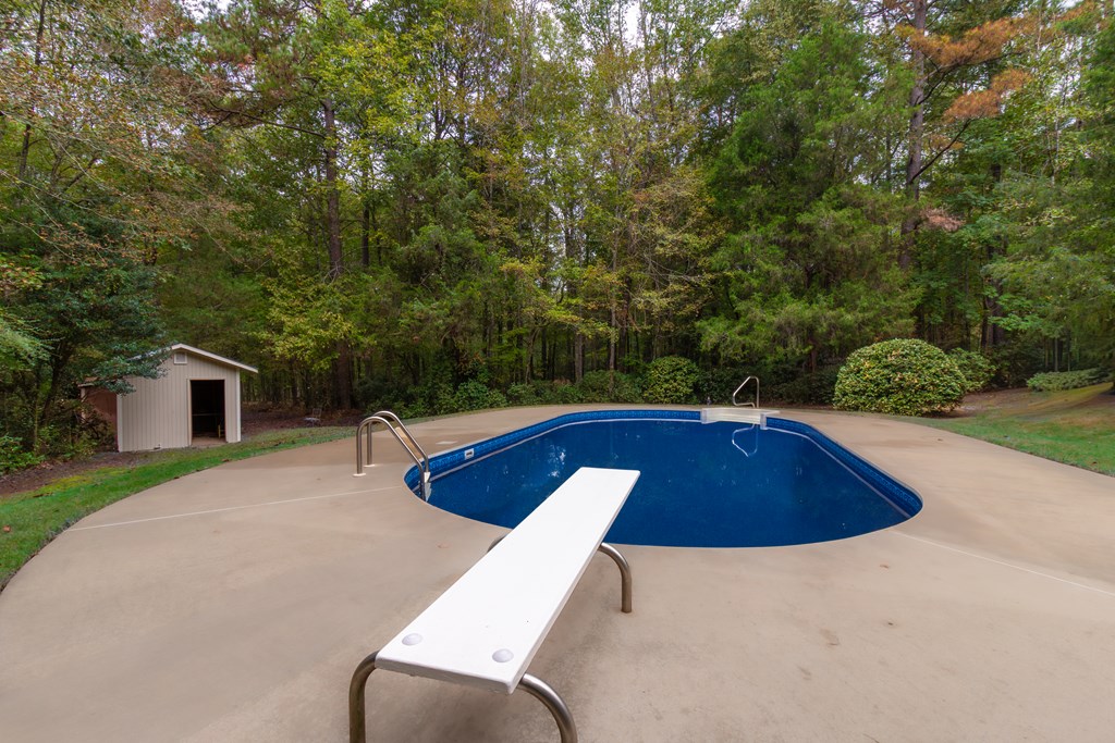 8585 McKee Road Upatoi, GA 31829 - Photo 38 of 62 a view of backyard with swimming pool and outdoor seating