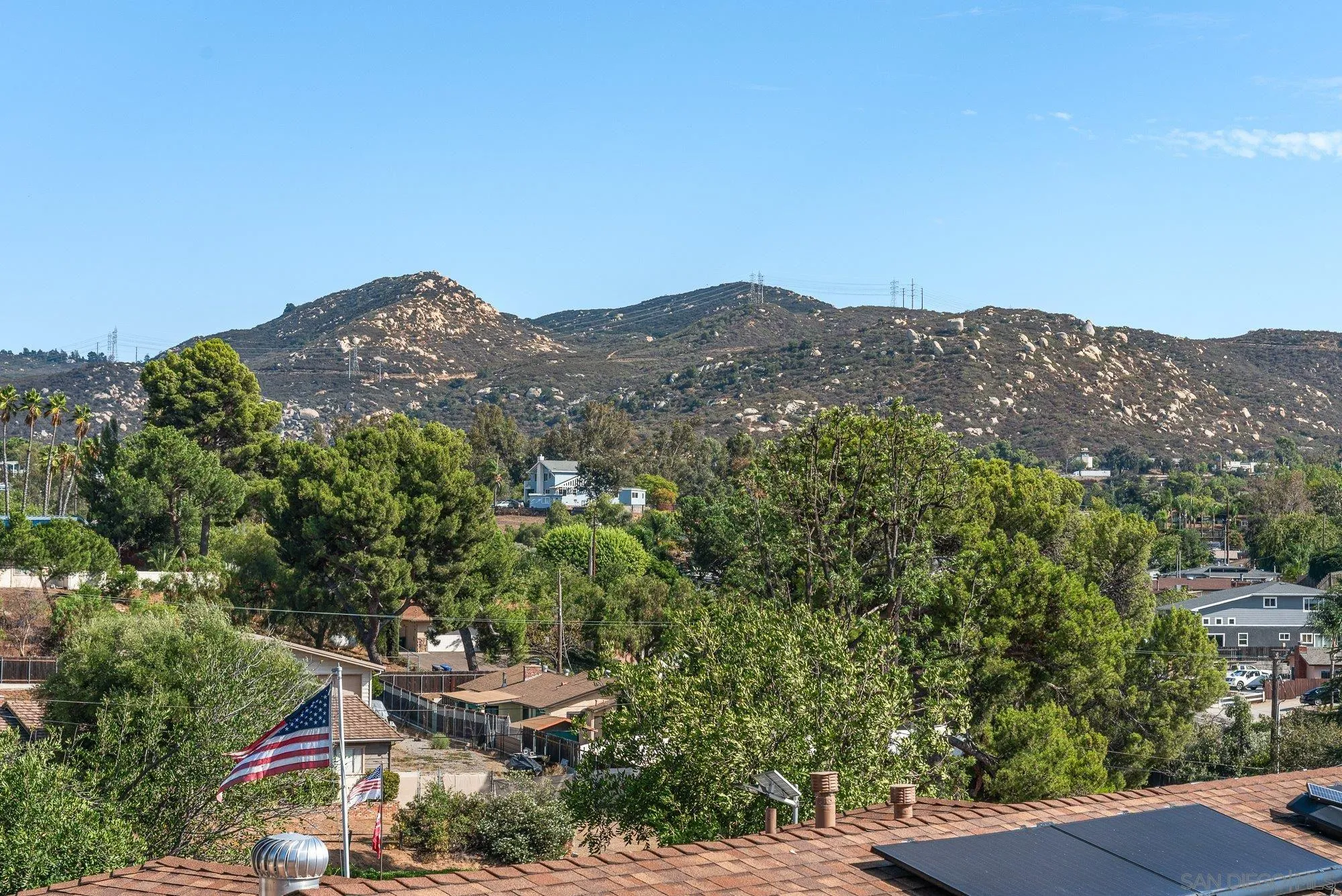 8944 Bower Lane Lakeside, CA 92040 - Photo 32 of 40 an aerial view of a house with mountain view