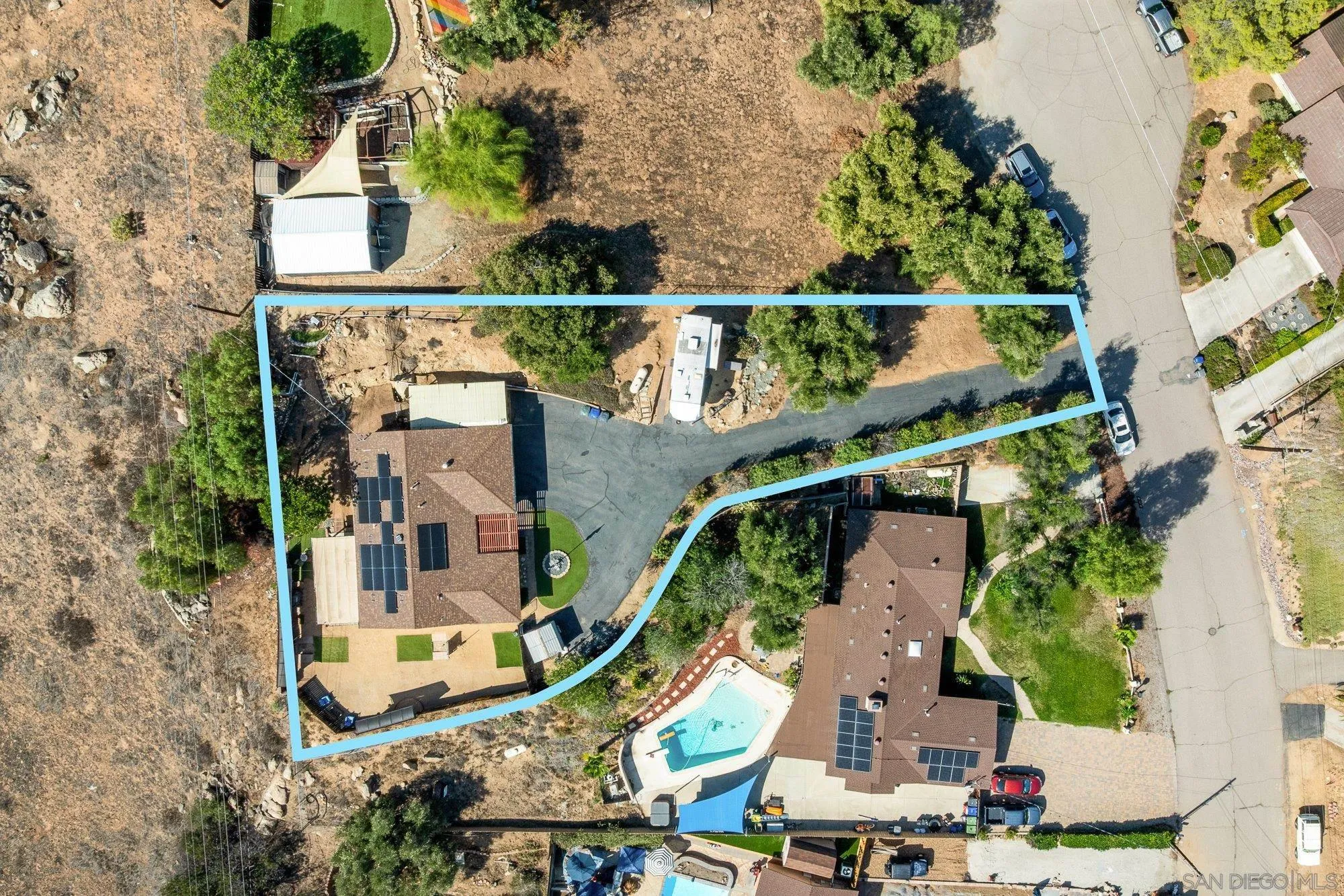 8944 Bower Lane Lakeside, CA 92040 - Photo 39 of 40 an aerial view of houses with street