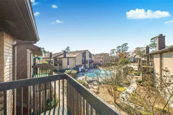 a view of a city from a balcony