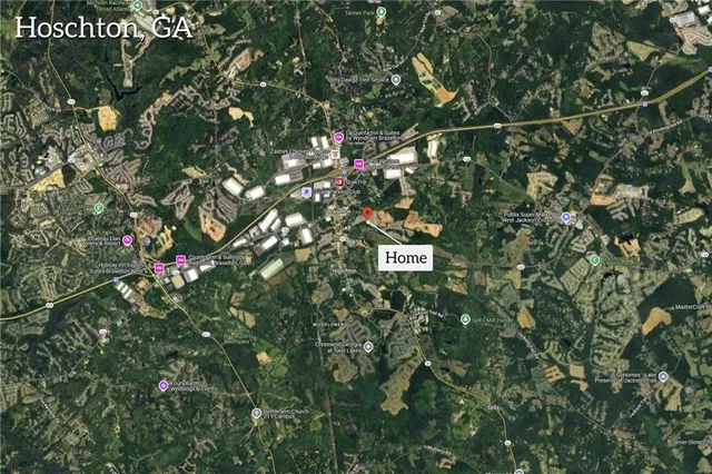 a view of a house with potted plants