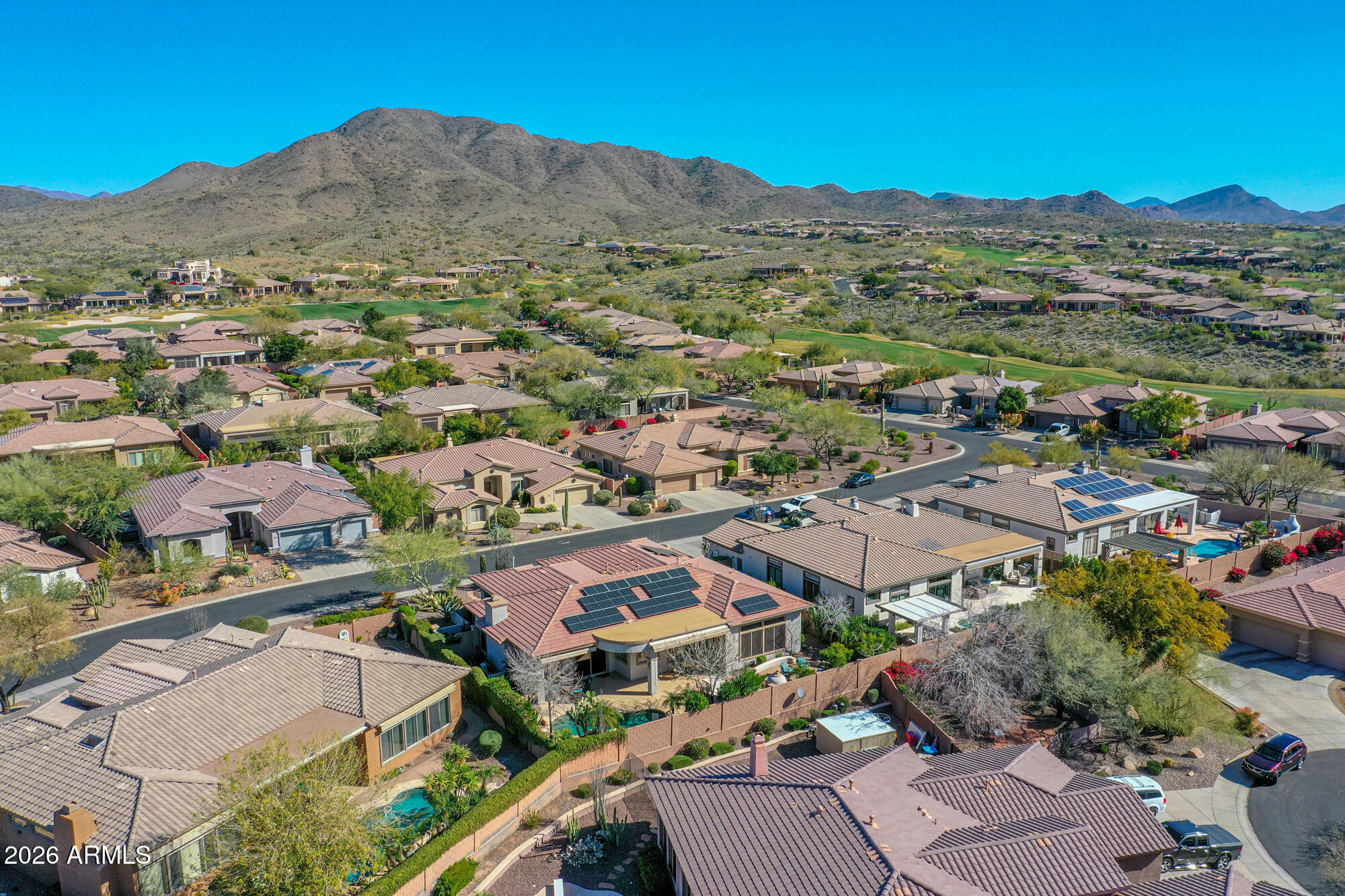 42047 North Moss Springs Road Anthem, AZ 85086 - Photo 58 of 72 an aerial view of residential houses and outdoor space