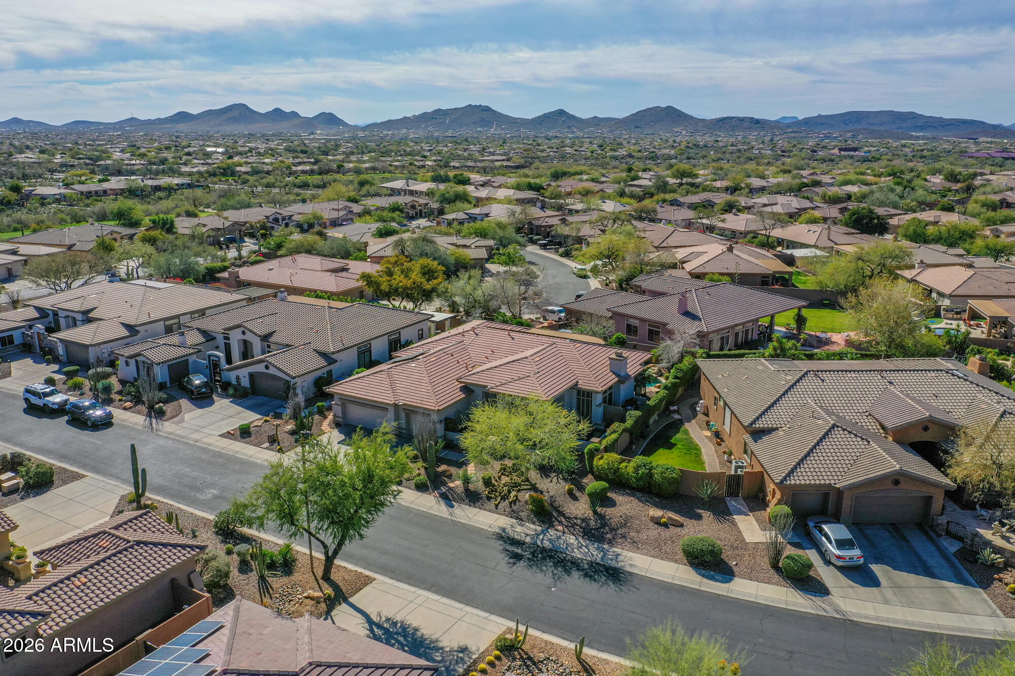 42047 North Moss Springs Road Anthem, AZ 85086 - Photo 59 of 72 an aerial view of residential houses and outdoor space