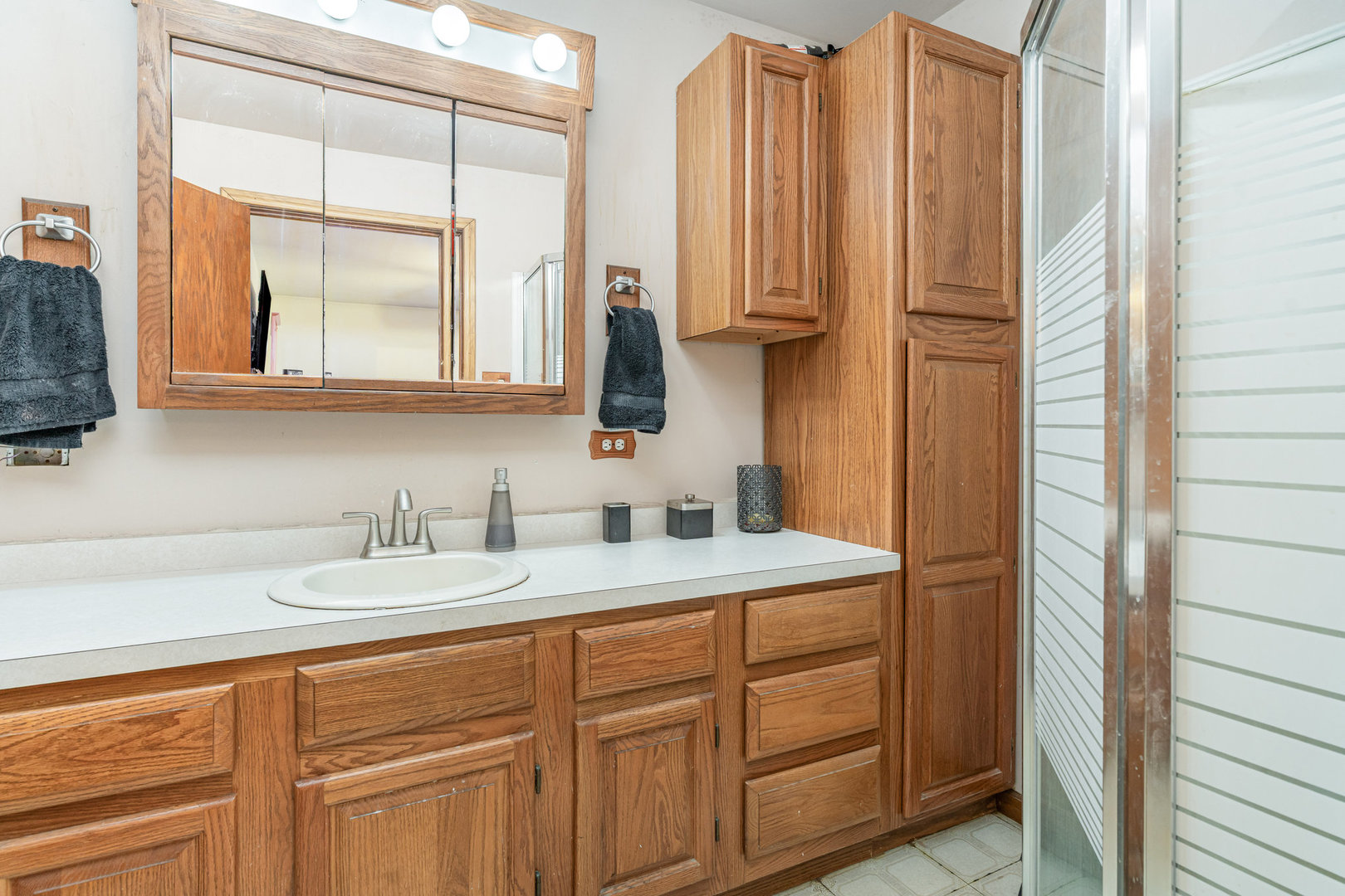 11700 South Springfield Avenue Alsip, IL 60803 - Photo 17 of 21 a bathroom with a double vanity sink and a mirror