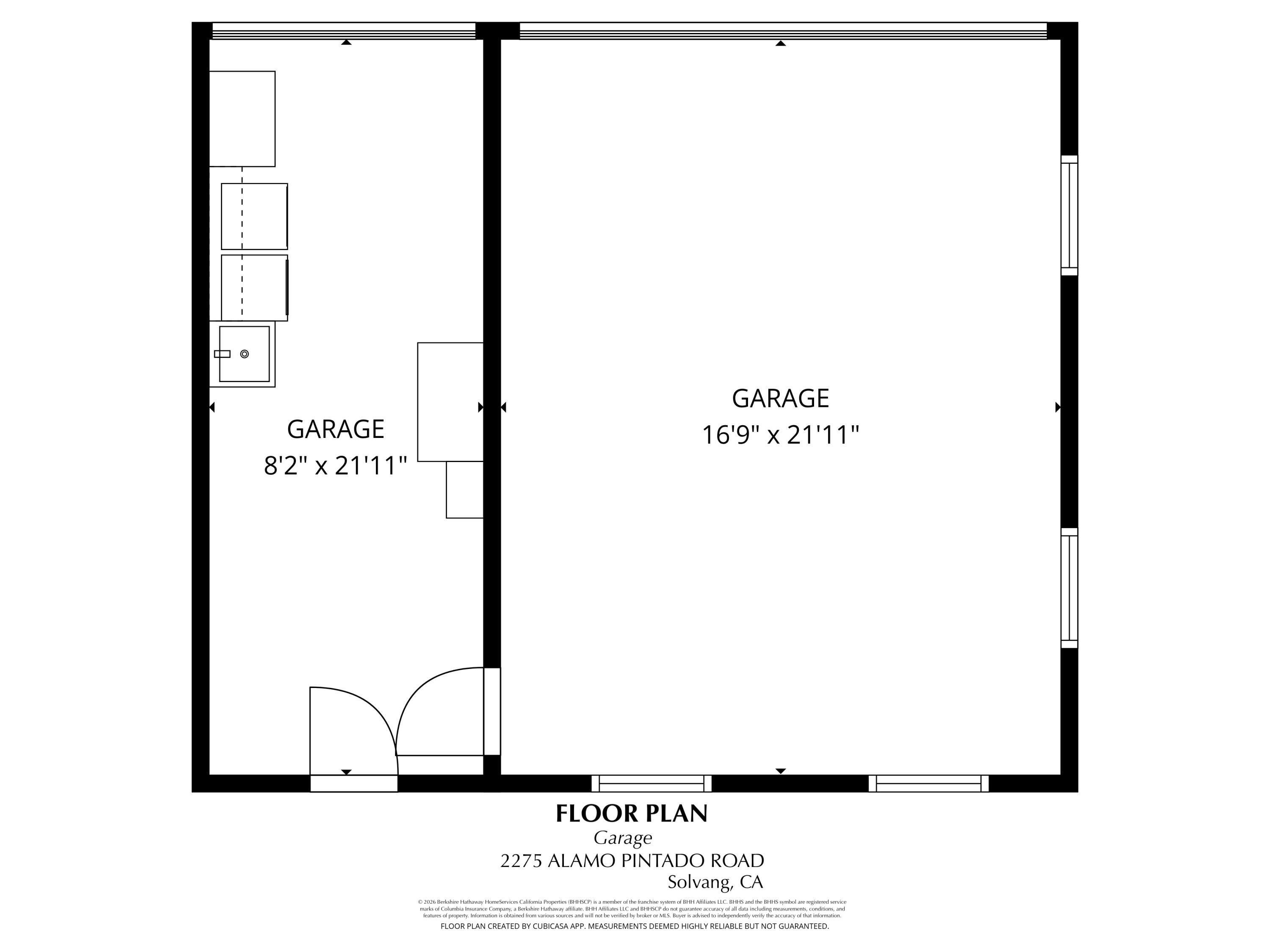 2275 Alamo Pintado Road Solvang, CA 93463 - Photo 52 of 52 Floor Plan Garage 2275 Alamo Pintado