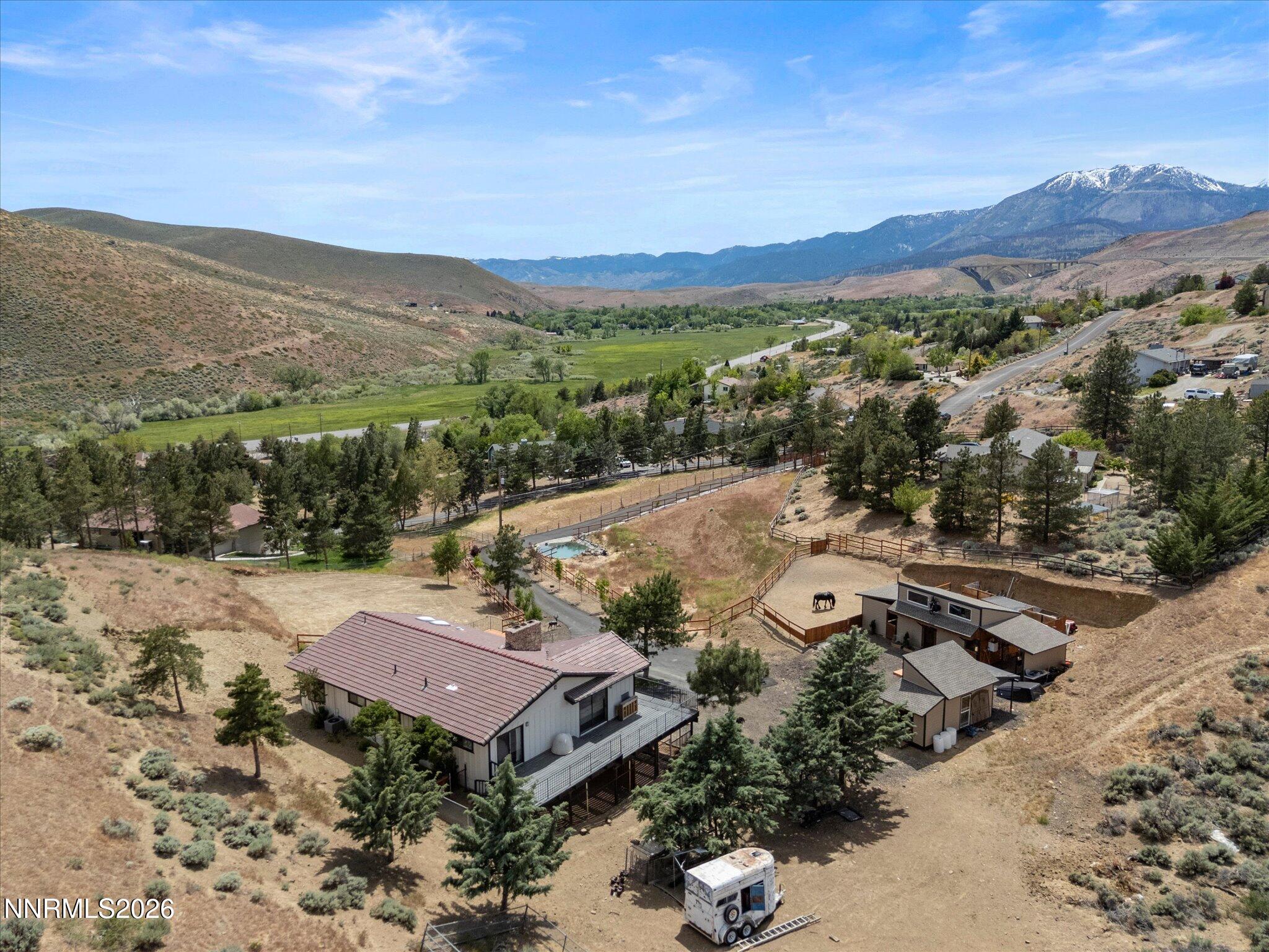 20449 Temelec Way Reno, NV 89521 - Photo 51 of 65 an aerial view of a house with mountain view