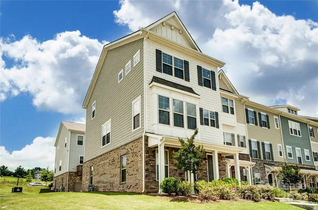 a front view of a building