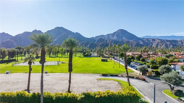 a view of a city with a mountain