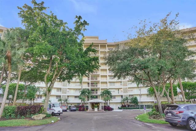 front view of a building with a street